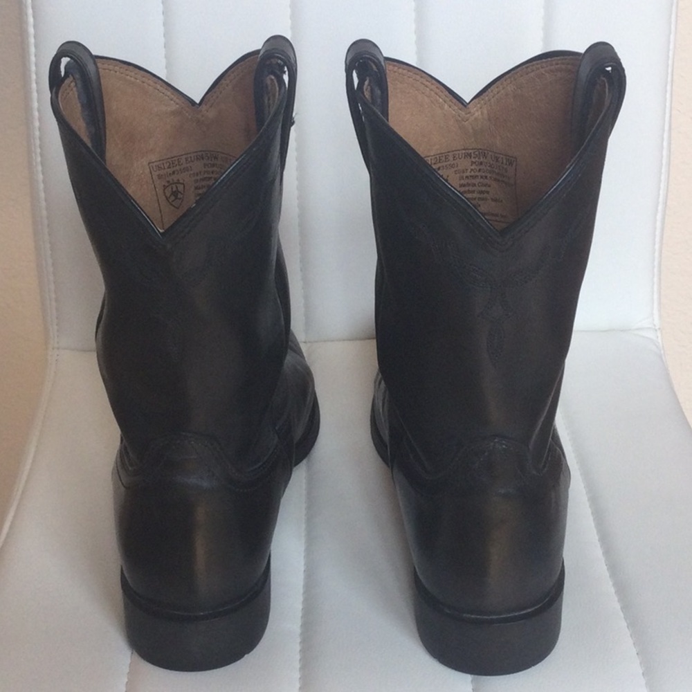 EUC Mens EE12 Black 35501 Heritage Roper Ariat Western Cowboy Boots - Picture 6 of 16